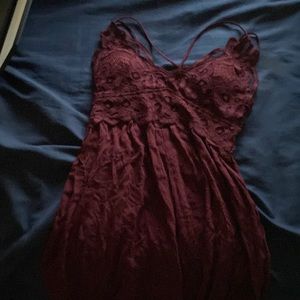 Red laced romper from J for Justify brand